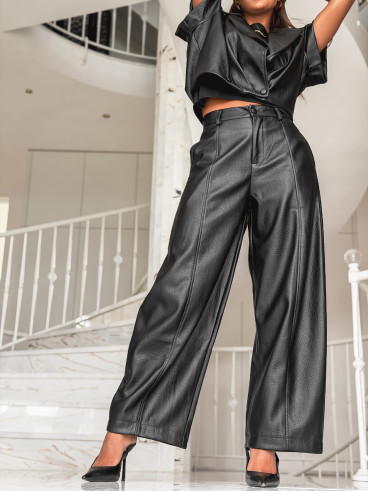 Pantalon en simili Adèle - Noir Pantalon en simili Adèle - Noir