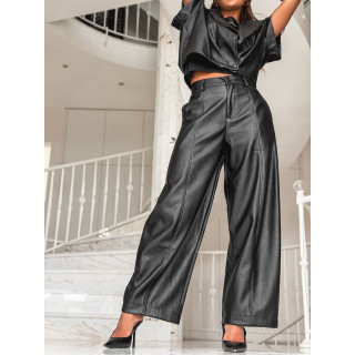 Pantalon en simili Adèle - Noir