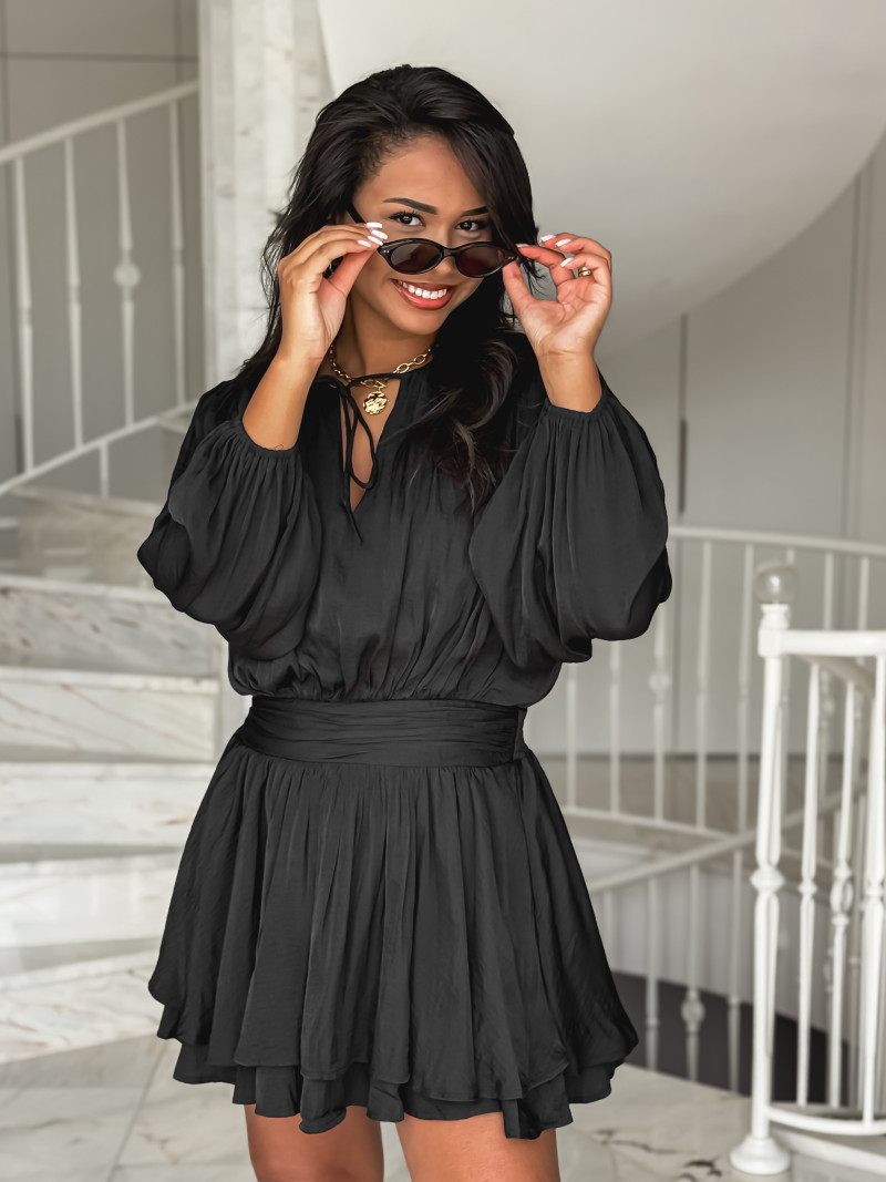 Robe courte Azora - Noir