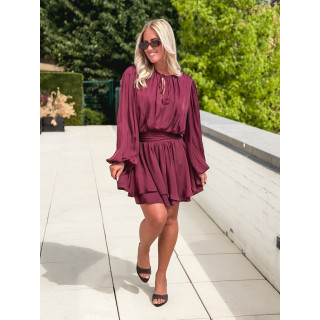 Robe courte Azora - Bordeaux