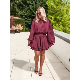 Robe courte Azora - Bordeaux