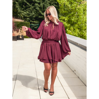 Robe courte Azora - Bordeaux