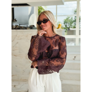 Blouse Lydia - Prune