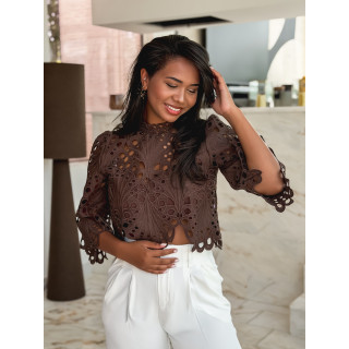 Blouse Loriel - Chocolat