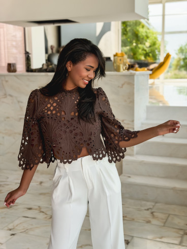 Blouse Loriel - Chocolat