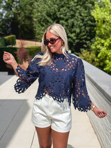 Blouse Loriel - Bleu marine