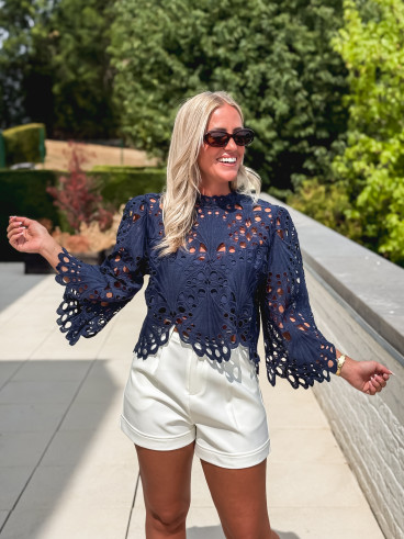 Blouse Loriel - Bleu marine