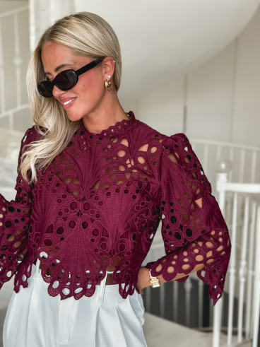 Blouse Loriel - Bordeaux