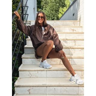 Veste à carreaux Milana - Chocolat