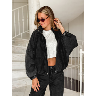 Veste en jeans Tayra - Noir