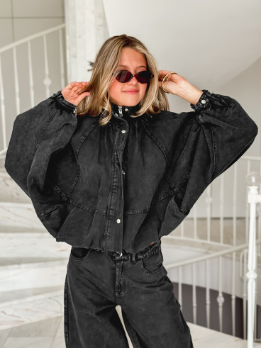 Veste en jeans Tayra - Noir