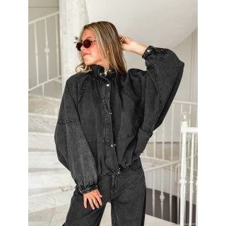 Veste en jeans Tayra - Noir