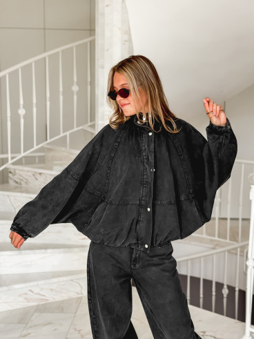 Veste en jeans Tayra - Noir