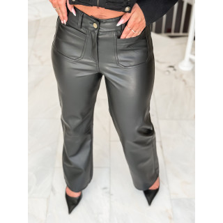 Pantalon en simili Déborah - Noir