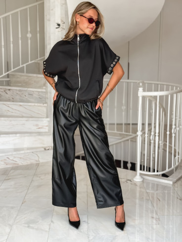 Pantalon simili cuir Amana - Noir