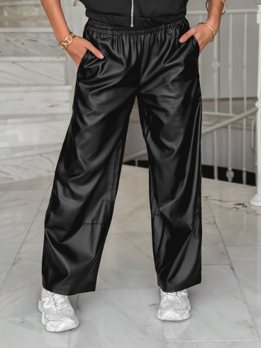 Pantalon simili cuir Amana - Noir