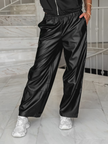 Pantalon simili cuir Amana - Noir
