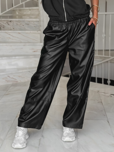 Pantalon simili cuir Amana - Noir