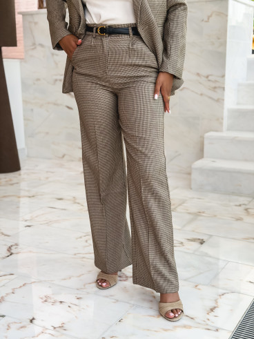 Pantalon à carreaux Elise - Marron Pantalon à carreaux Elise - Marron