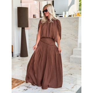 Jupe longue Zafira - Chocolat