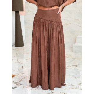 Jupe longue Zafira - Chocolat
