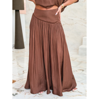 Jupe longue Zafira - Chocolat