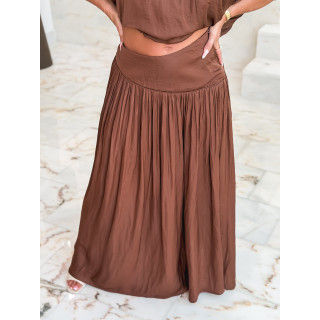 Jupe longue Zafira - Chocolat