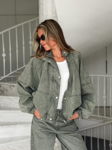 Veste en jeans Tayra - Kaki