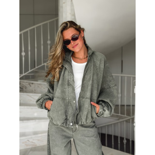 Veste en jeans Tayra - Kaki