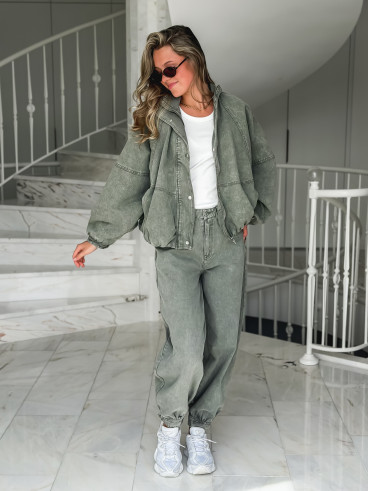 Veste en jeans Tayra - Kaki Veste en jeans Tayra - Kaki