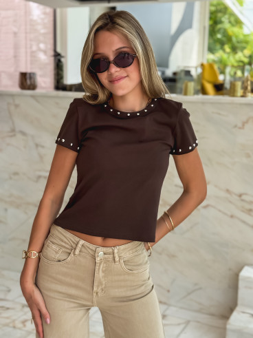 T-shirt Gladia - Chocolat T-shirt Gladia - Chocolat