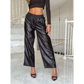 Pantalon simili cuir Amana - Chocolat