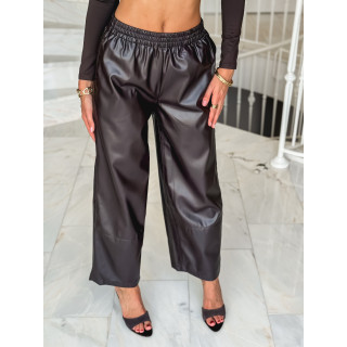 Pantalon simili cuir Amana - Chocolat