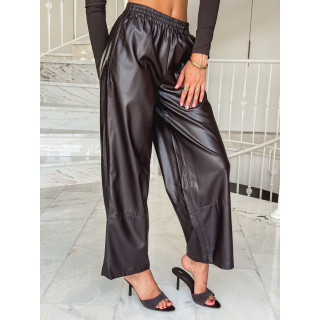 Pantalon simili cuir Amana - Chocolat