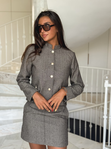 Veste à motifs Marjolia - Marron
