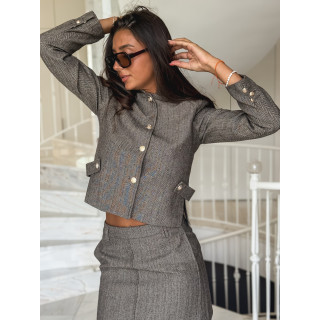 Veste à motifs Marjolia - Marron