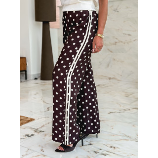 Pantalon à pois Esmeralda - Chocolat