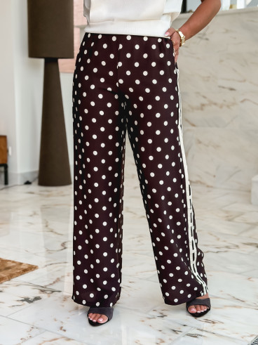 Pantalon à pois Esmeralda - Chocolat Pantalon à pois Esmeralda - Chocolat