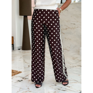 Pantalon à pois Esmeralda - Chocolat