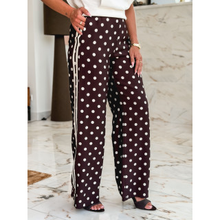 Pantalon à pois Esmeralda - Chocolat