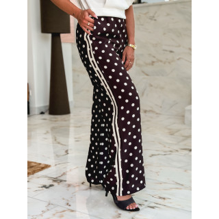 Pantalon à pois Esmeralda - Chocolat
