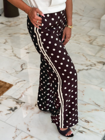 Pantalon à pois Esmeralda - Chocolat Pantalon à pois Esmeralda - Chocolat