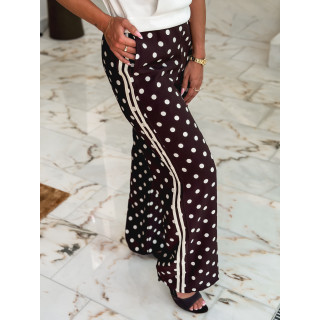 Pantalon à pois Esmeralda - Chocolat
