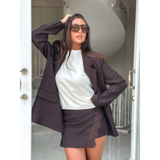 Jupe short Darline - Chocolat