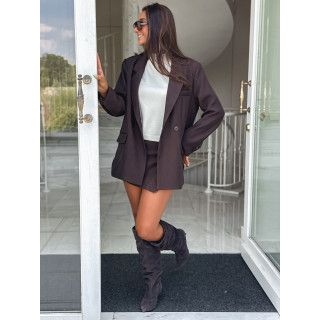 Jupe short Darline - Chocolat