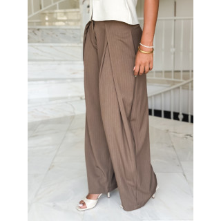 Pantalon lignée Marylise - Taupe