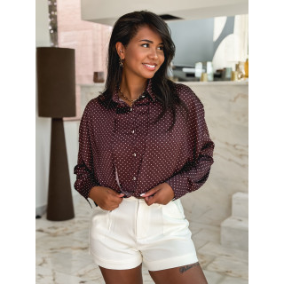 Chemise à pois Baptista - Prune