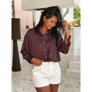 Chemise à pois Baptista - Prune
