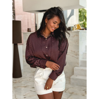 Chemise à pois Baptista - Prune