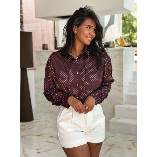 Chemise à pois Baptista - Prune